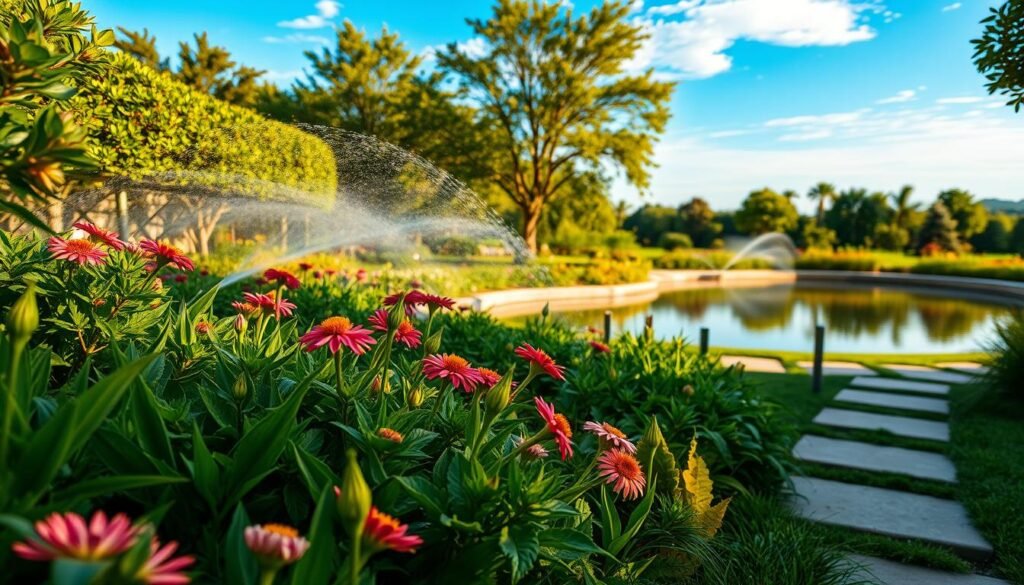 sistemas de irrigação em jardins